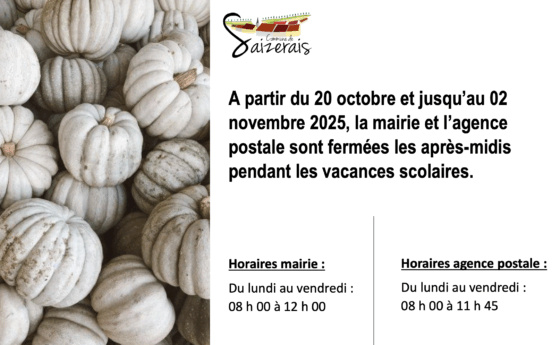 Vacances automne 2025