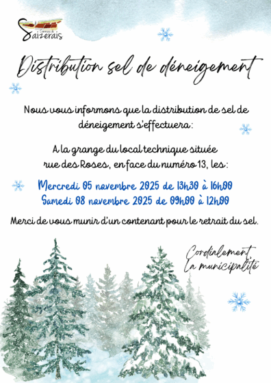 Distribution sel de déneigement